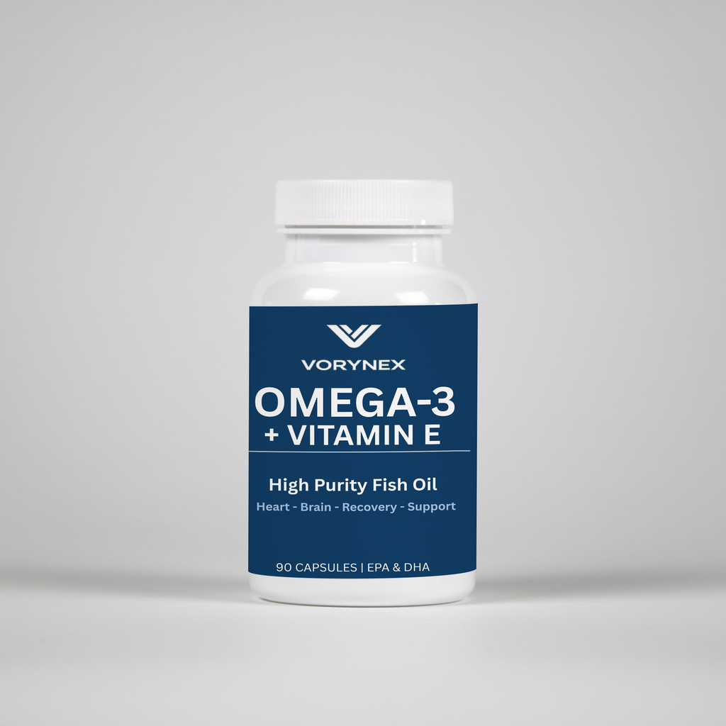VORYNEX Omega-3 + Vitamin E – Ultra Pure Fish Oil – 90 Capsules