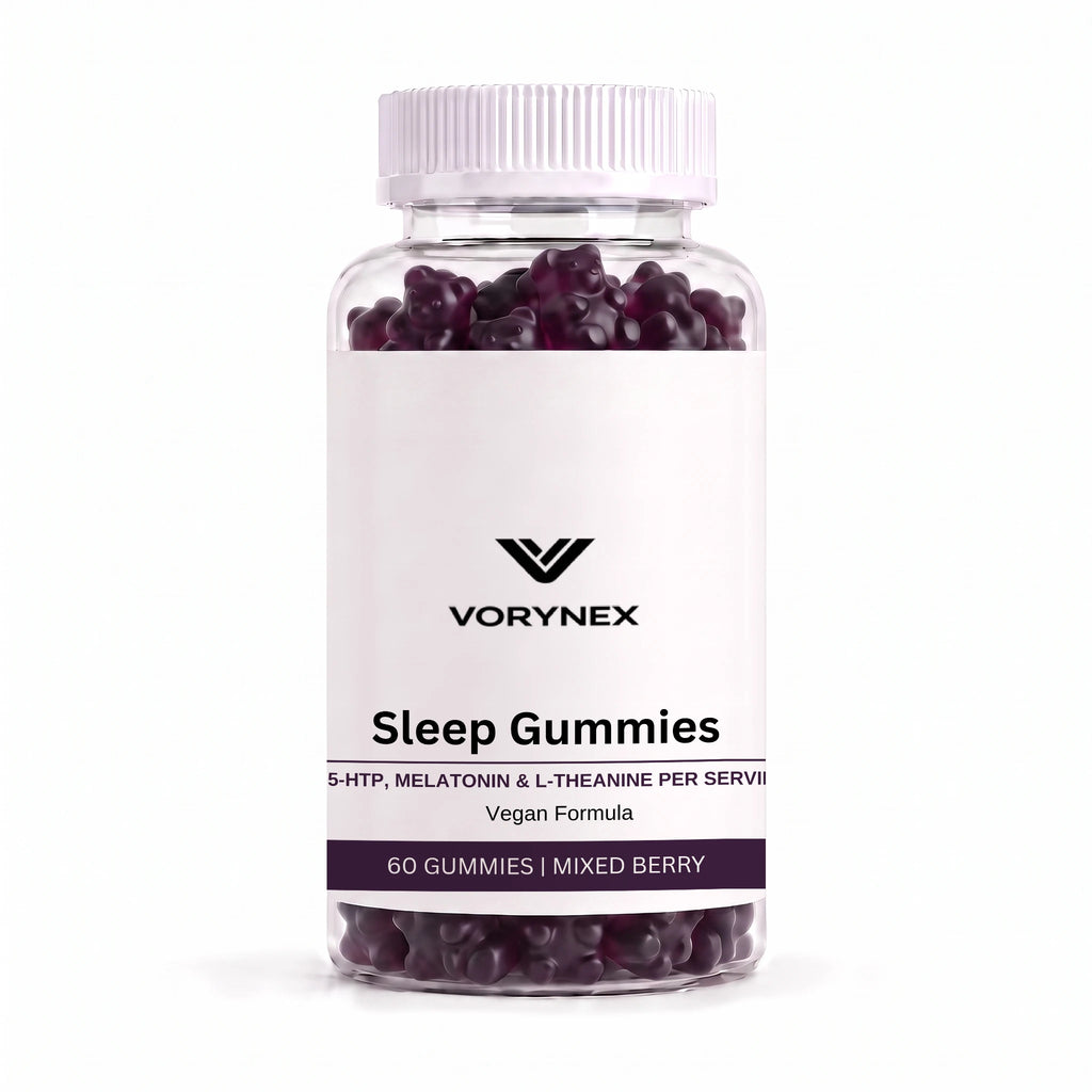 Sleep Gummies 60ct – 5-HTP, Magnesium & L-Theanine | Mixed Berry | VORYNEX