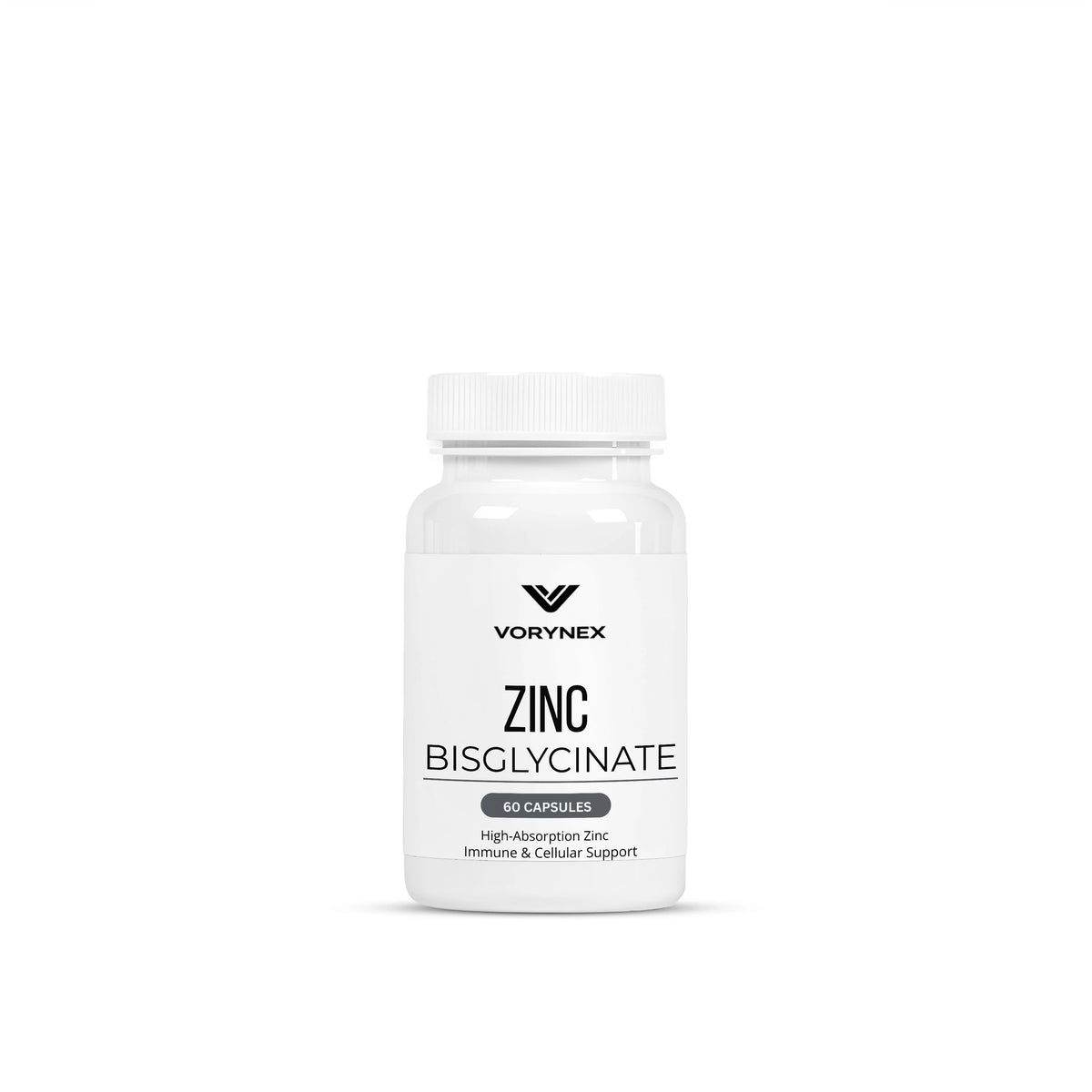 Zinc Bisglycinate 25 mg – High Absorption – 60 Capsules | VORYNEX