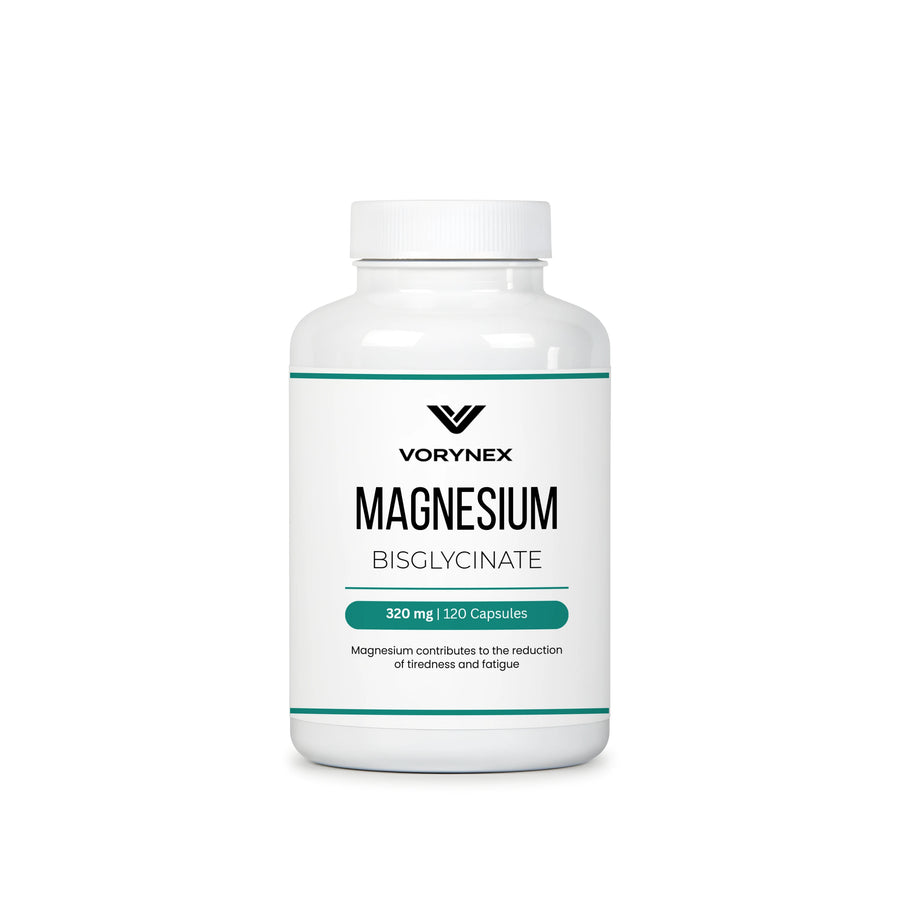 Magnesium Bisglycinat + Taurin & B6 – 120 Kapseln | VORYNEX