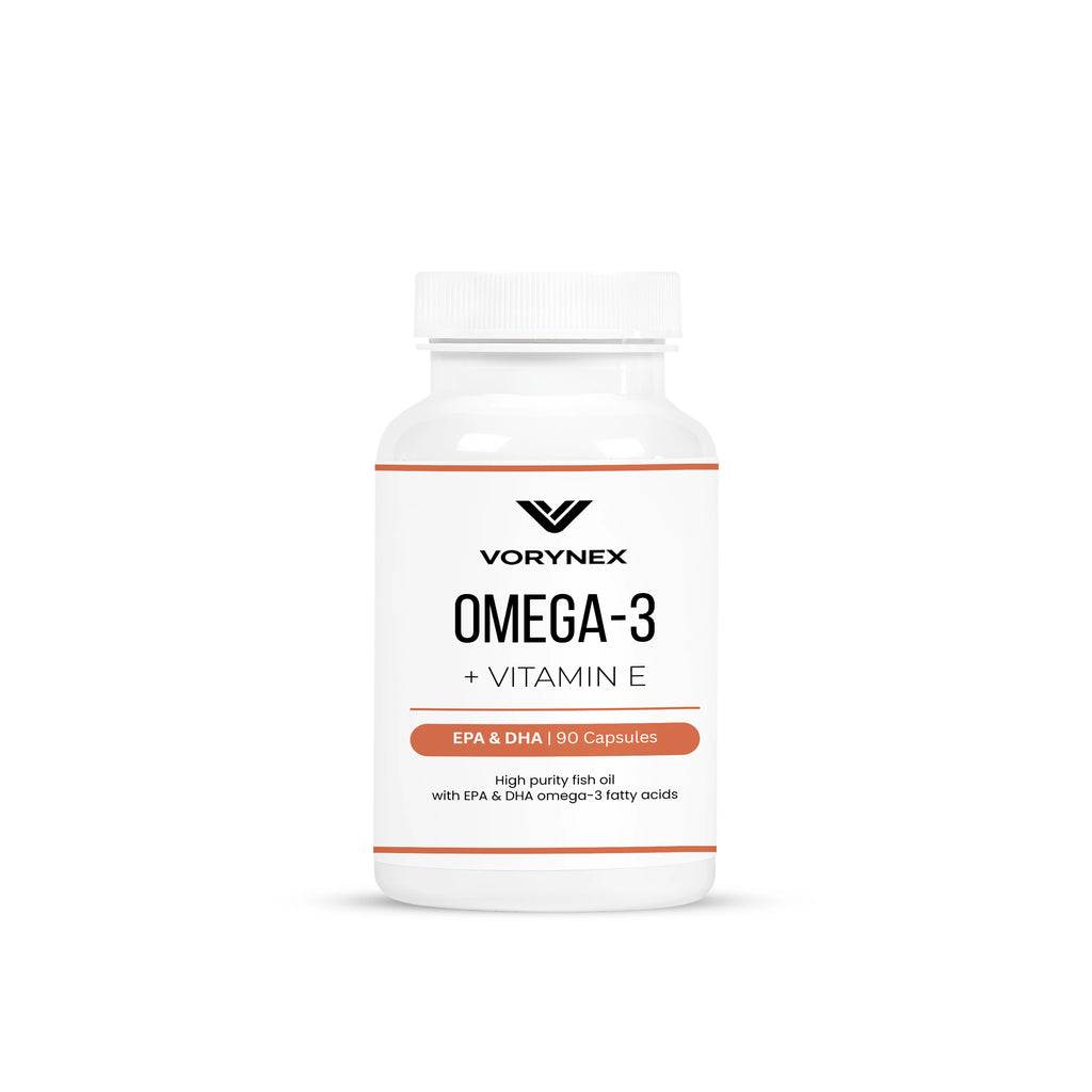 VORYNEX Omega-3 + Vitamin E – Ultra Pure Fish Oil – 90 Capsules
