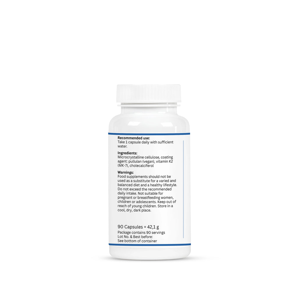 Vitamin D3 + K2 (MK-7) – 90 Capsules | VORYNEX