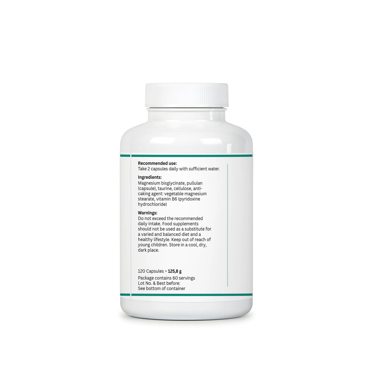 Magnesium Bisglycinate + Taurine & B6 - 120 Capsules | VORYNEX
