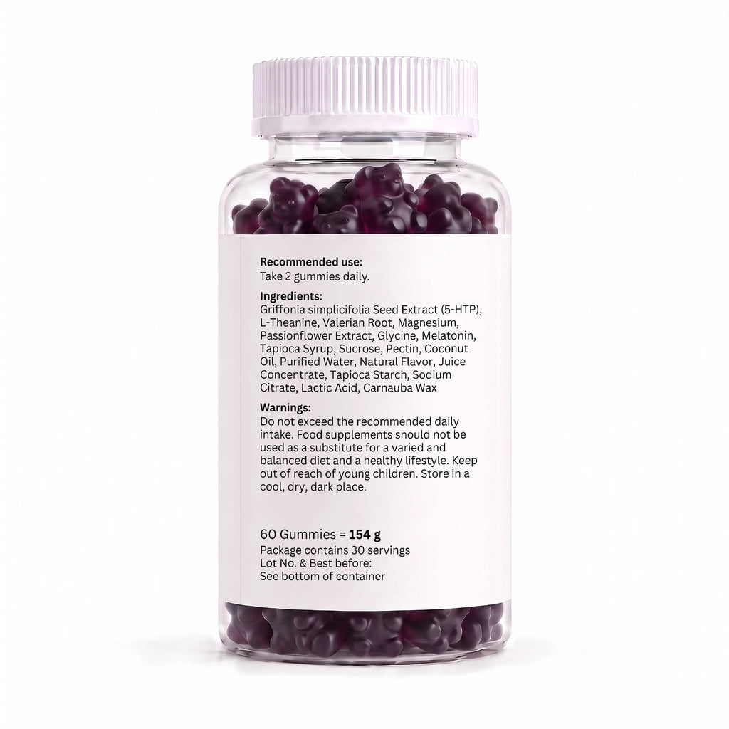 Sleep Gummies 60ct – 5-HTP, Magnesium & L-Theanine | Mixed Berry | VORYNEX