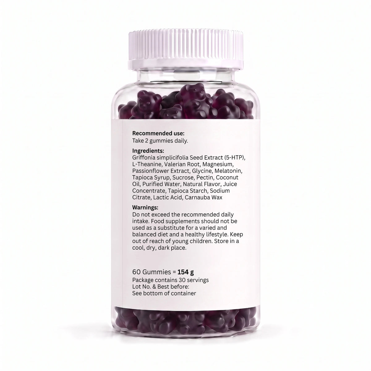 Sleep Gummies 60ct – 5-HTP, Magnesium & L-Theanine | Mixed Berry | VORYNEX