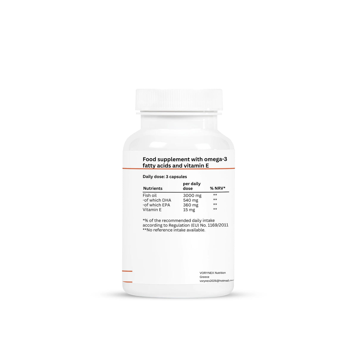 VORYNEX Omega-3 + Vitamin E – Ultra Pure Fish Oil – 90 Capsules