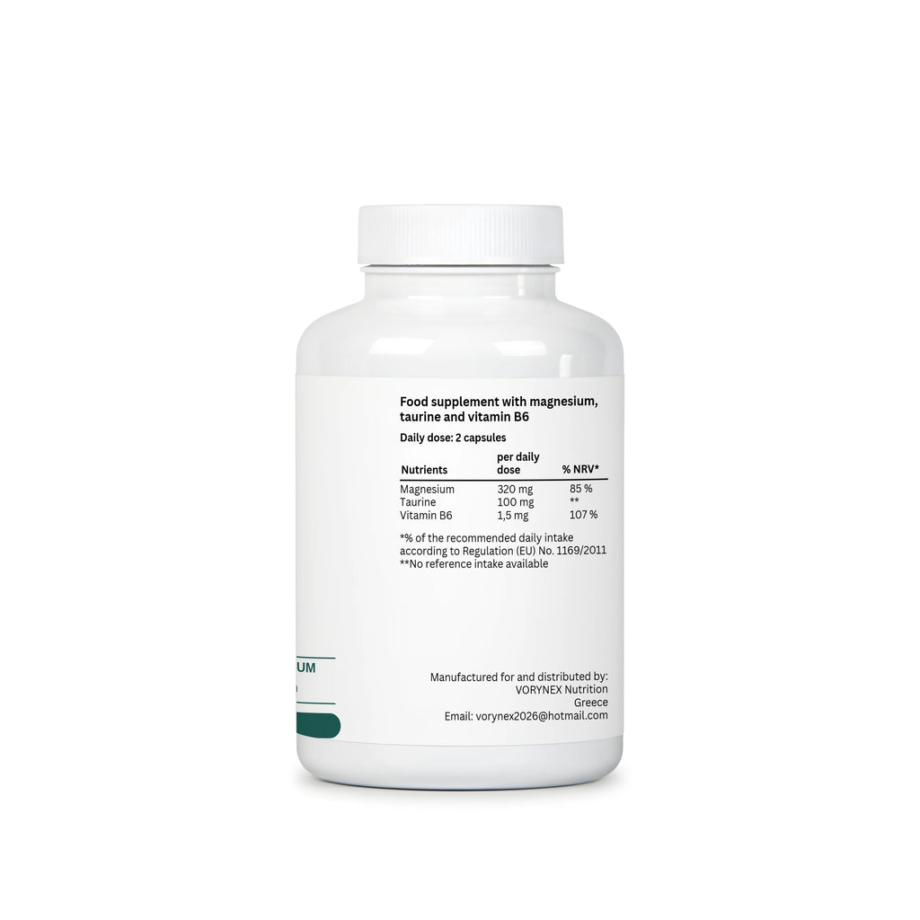 Magnesium Bisglycinate + Taurine & B6 - 120 Capsules | VORYNEX