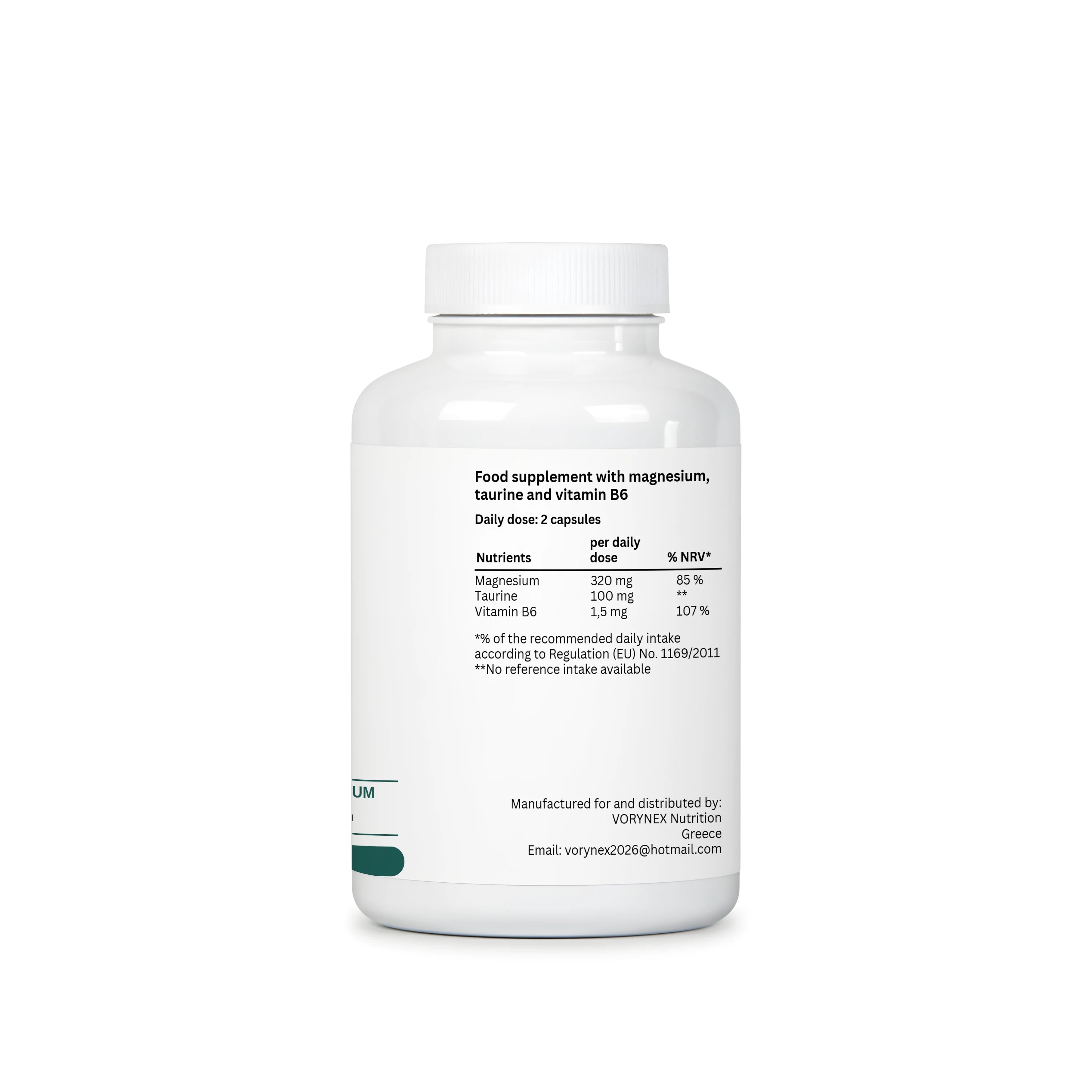 Magnesium Bisglycinate + Taurine & B6 - 120 Capsules | VORYNEX