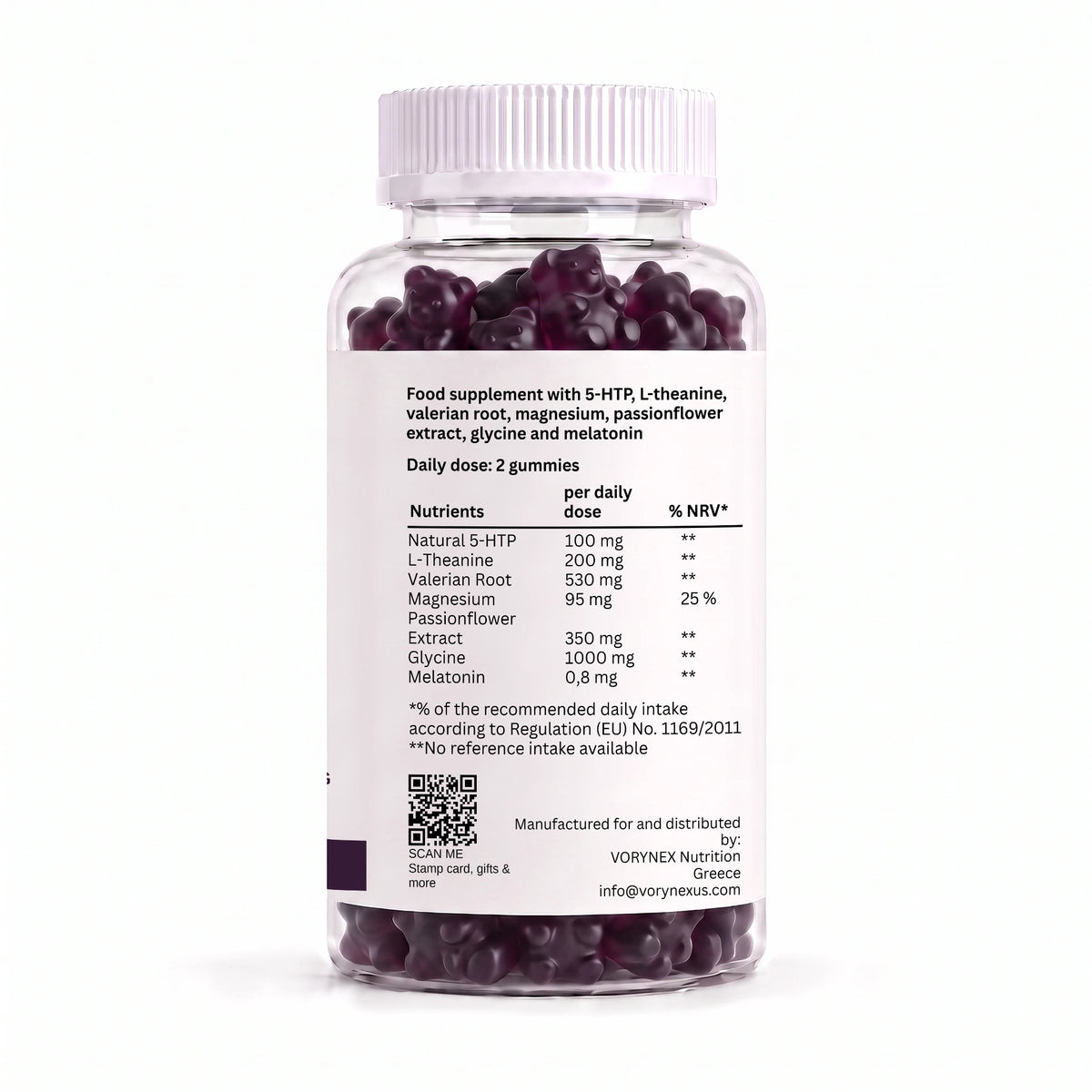 Schlaf-Gummies 60 St. – 5-HTP, Magnesium & L-Theanin | Beerenmix | VORYNEX