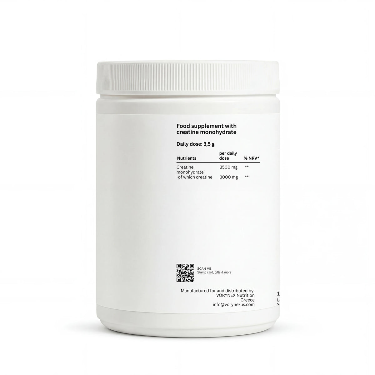 Creatine Monohydrate 500g | Micronized | Unflavored | VORYNEX