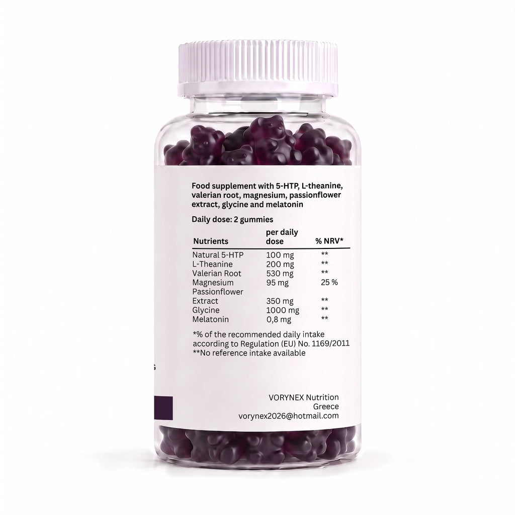 Sleep Gummies 60ct – 5-HTP, Magnesium & L-Theanine | Mixed Berry | VORYNEX