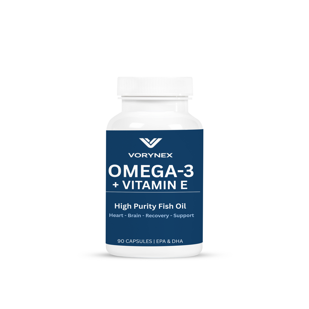 VORYNEX Omega-3 + Vitamin E – Ultra Pure Fish Oil – 90 Capsules