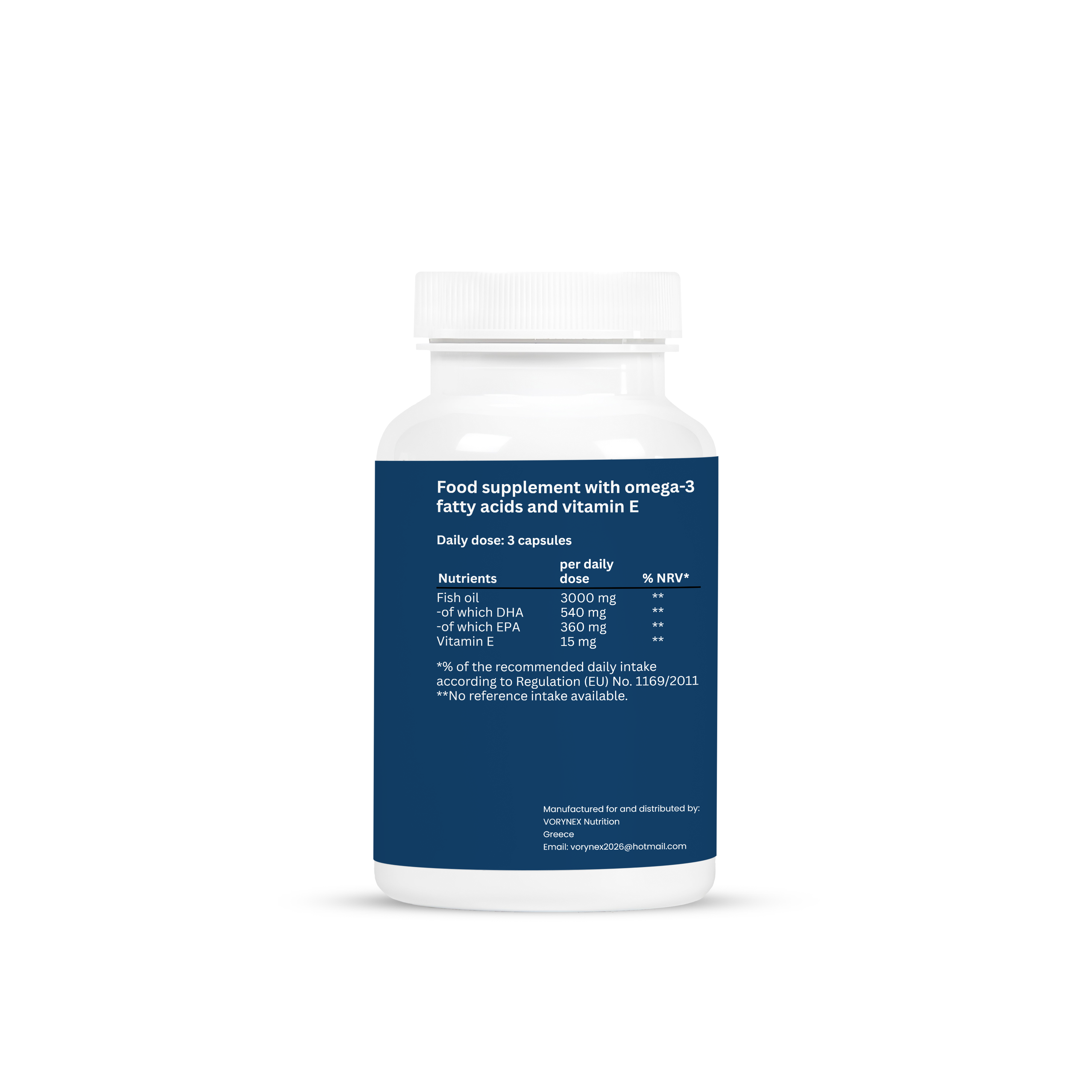 VORYNEX Omega-3 + Vitamin E – Ultra Pure Fish Oil – 90 Capsules